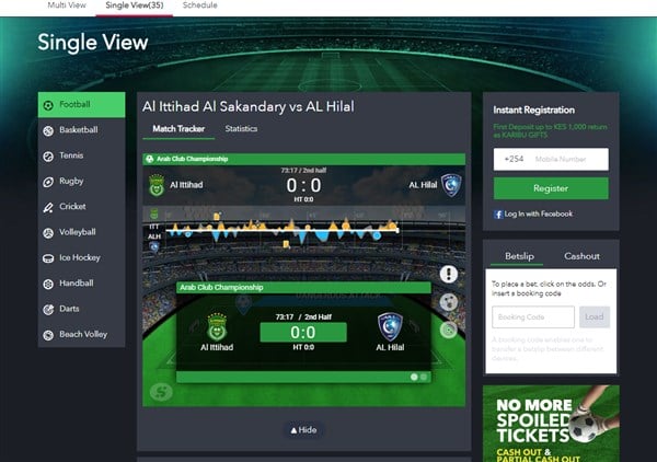 Sportybet Live Betting